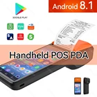 POS PDA карманное устройство Pos терминал Встроенный термопринтер bluetooth 58 мм wifi Android прочный PDA камера для считывания штрих-кода 1D 2D