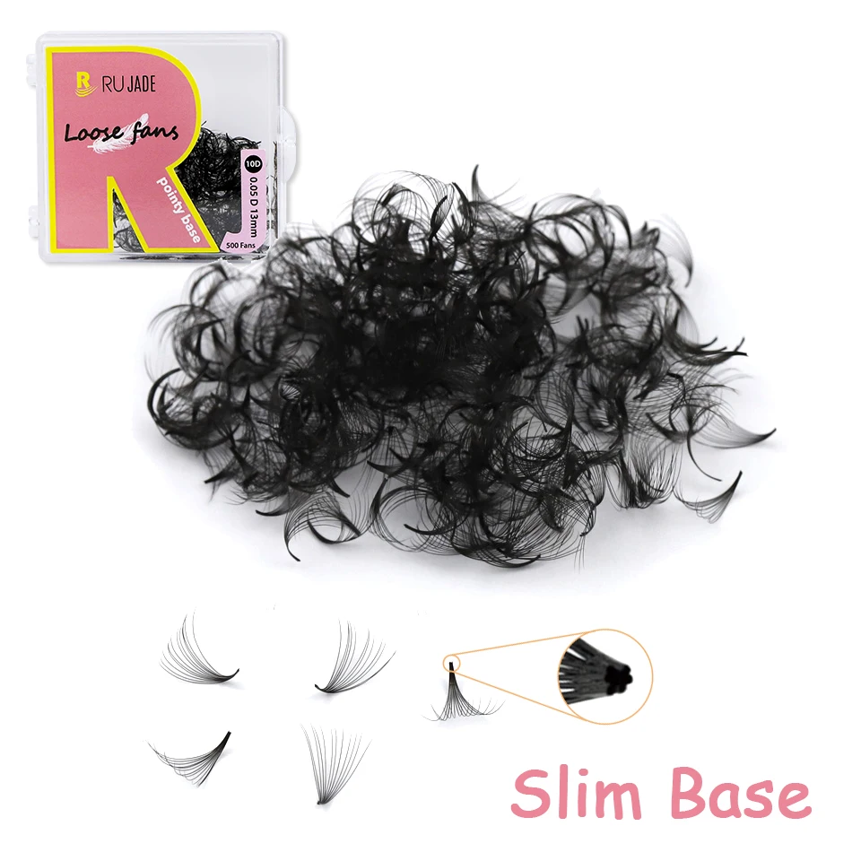 

RUJADE 3D to 14D premade volume fans loose fans sharp pointy stem lash russian eyelash extension cluster promade loose fan lash