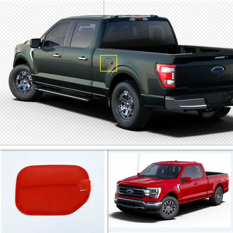 

Для Ford F150 F-150 2021-2022 ABS Красный Топливный наполнитель крышка бензобака декоративная крышка отделка
