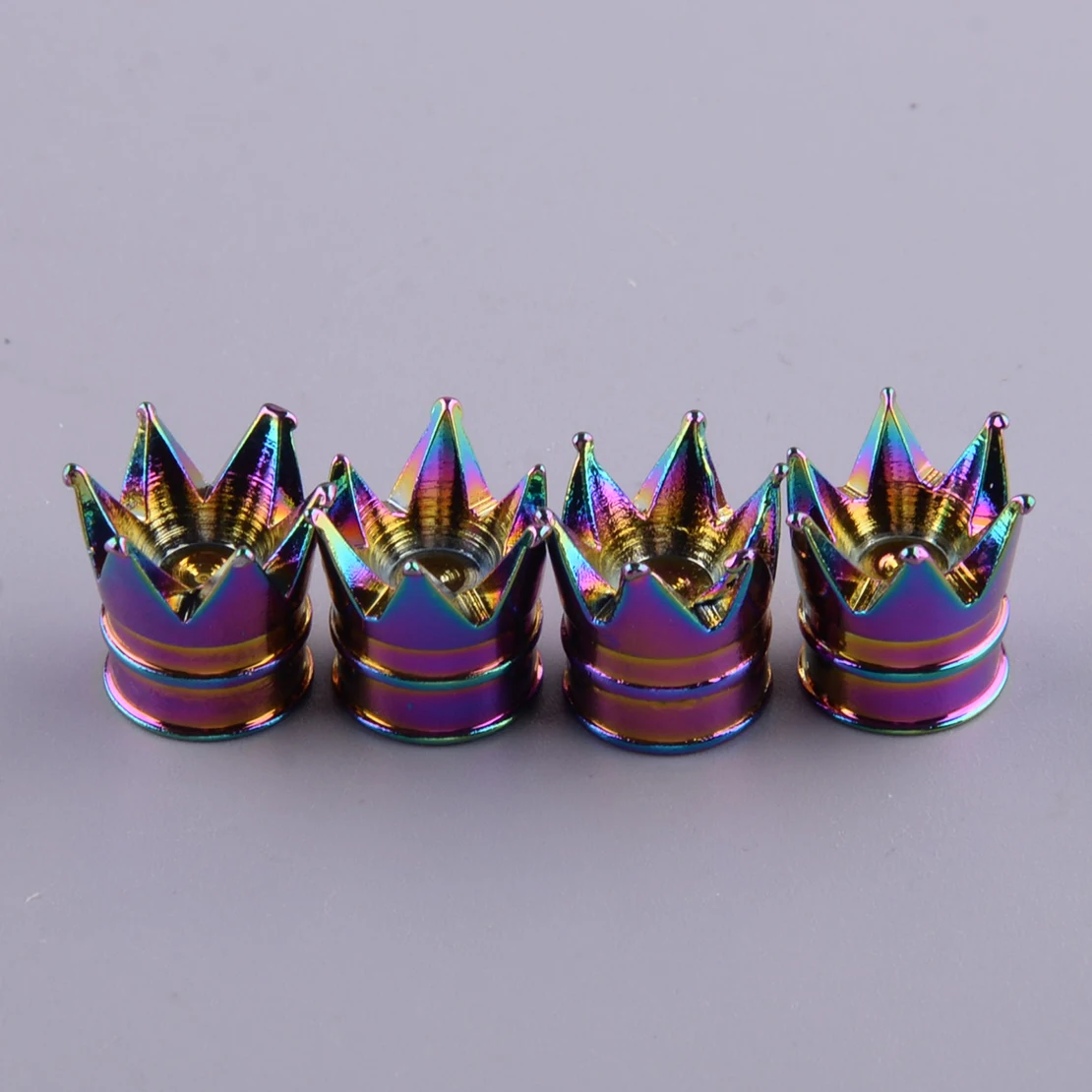 

4Pcs Car Crown Bike Wheel Tire Valve Stem Cap Tyre Air Dust Cover Universal Colorful Aluminum