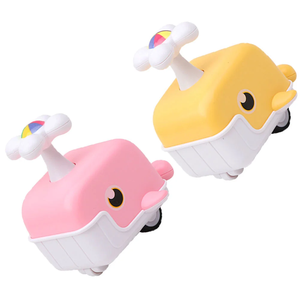 

2 Pcs Power Control Car Whale Shape Toy Interactive Children Toys Girls Gift Party Props Wear-resistant Household