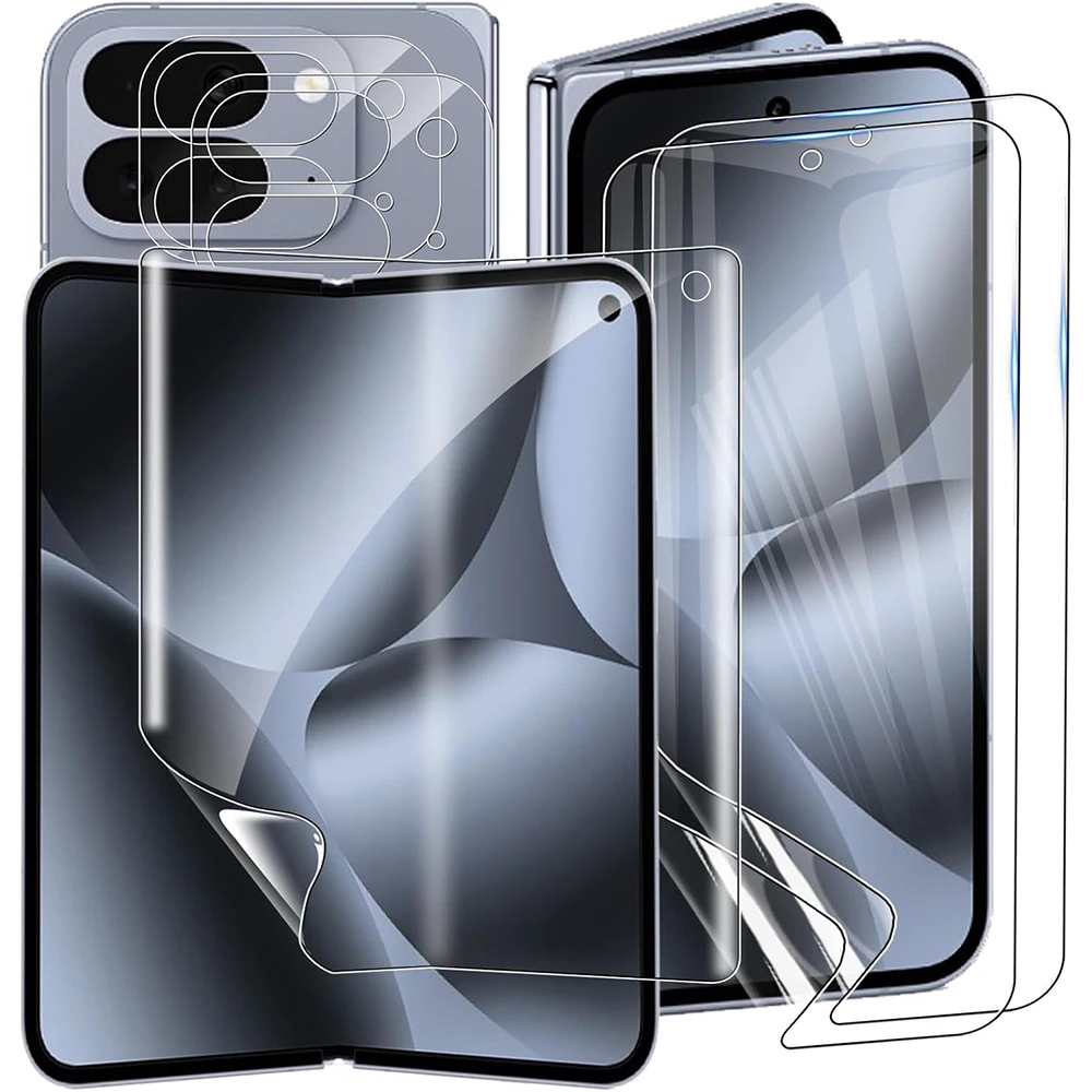 Фото 6-в-1 гидрогелевая мягкая защитная пленка для камеры Google Pixel 11 10 9 Pro Fold №1