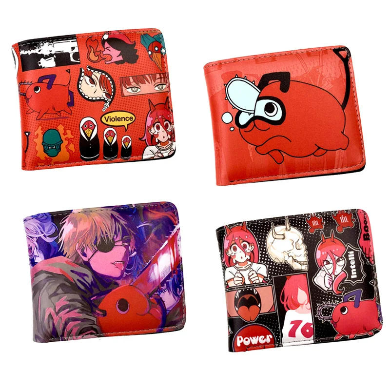 

Chainsaw Man Pochita PU Leather Bifold Short Wallet Ziper Coin Purse