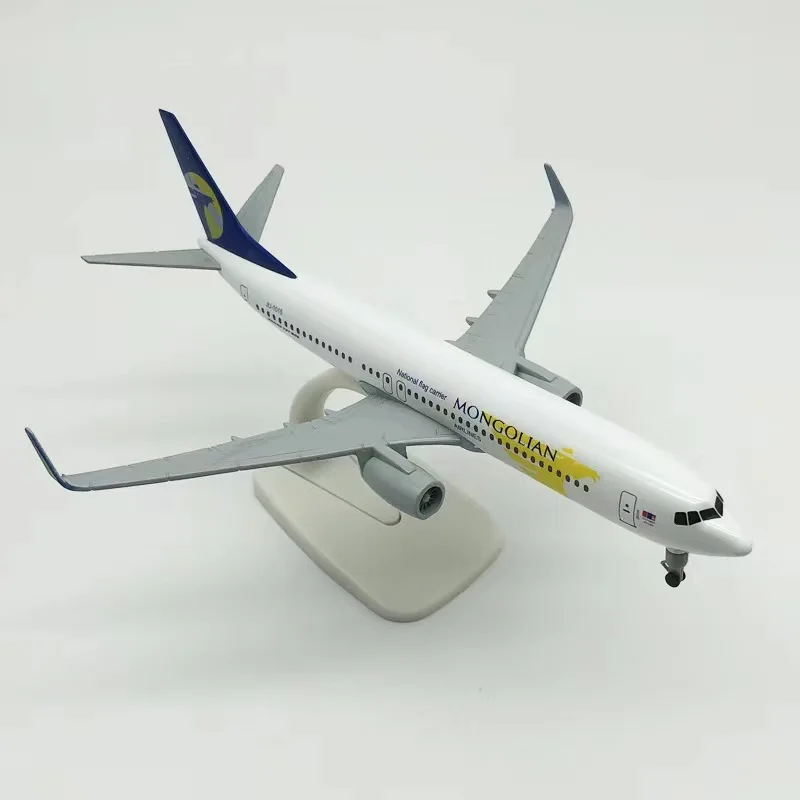 Модель самолета с колесами, 20 см, авиакомпании монгольские авиалинии, Боинг 737, B737, авиакомпании