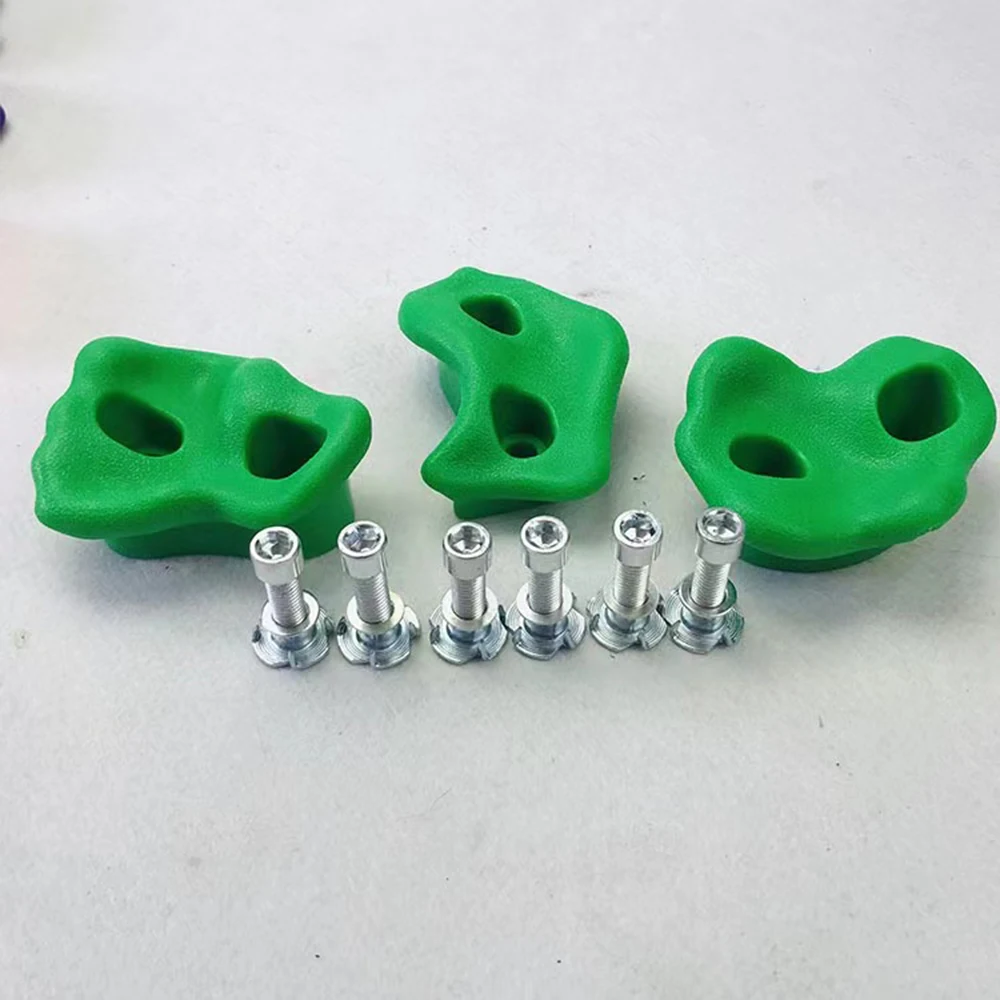 10Pcs/Set Kids Rock Climbing Wall Holds Children Wood Stones Toys Child Playground Game Hand Feet Hold Grip Kit | Игрушки и хобби