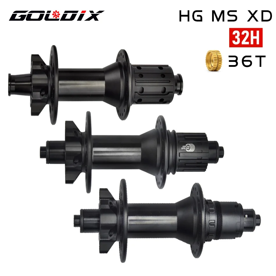 

GOLDIX bicycle hub M350 32 holes without LOGO version mountain bike DIY hub HG/XD/MS 141X10 148X12 ratchet structure hub
