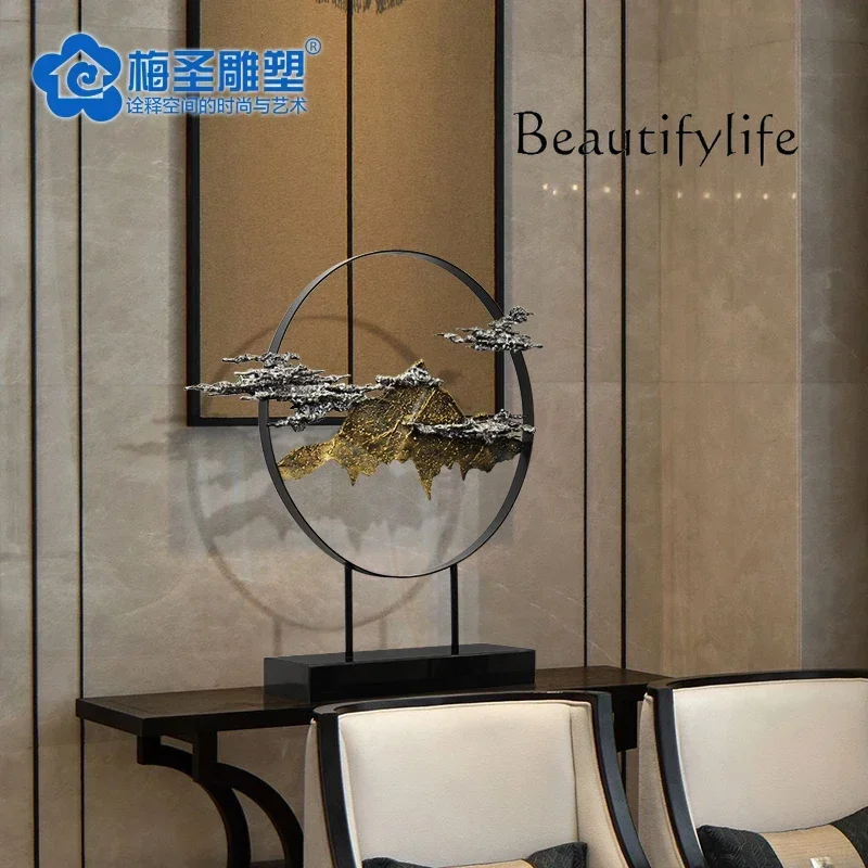 Hotel lobby ornament iron art club model room entrance living decoration handicraft sculpture