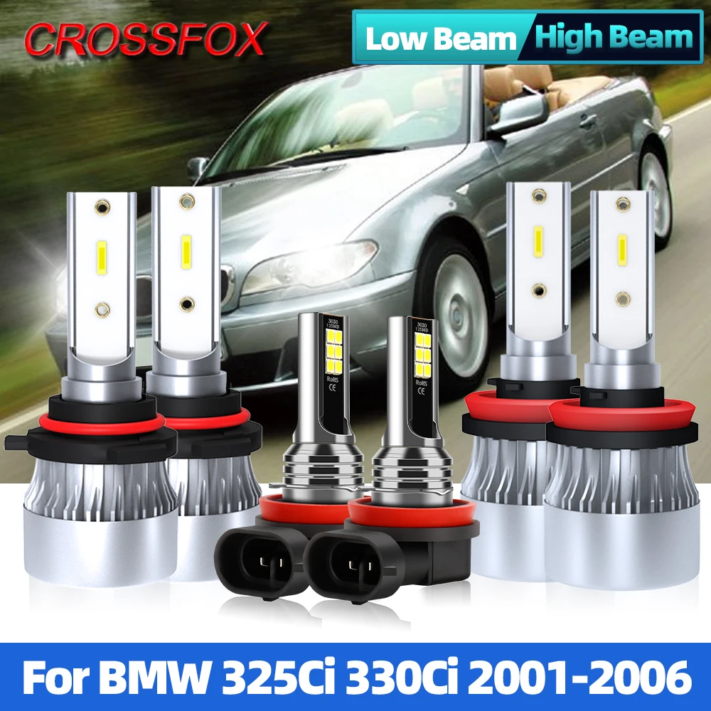 

H7 LED Auto Car Headlight Bulbs LED 9006 HB4 12000LM Canbus LED Lamp Fog Light 12V 24V 6000K For BMW 325Ci 330Ci 2001-2006