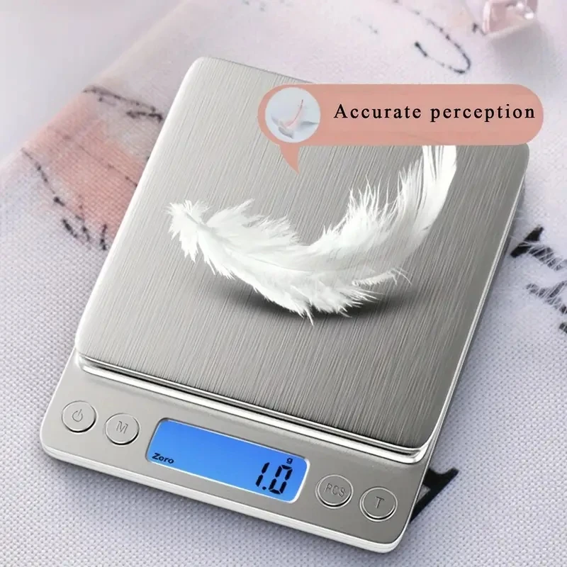 Цифровые кухонные весы AccuWeight из нержавеющей стали пищевые с ЖК-дисплеем для