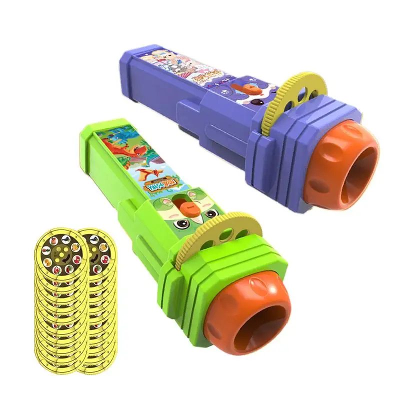 

Children Projector Flashlight Cartoon Flashlight Kids Projector With Lights Brainstorm Toys For Family Interaction Night Story