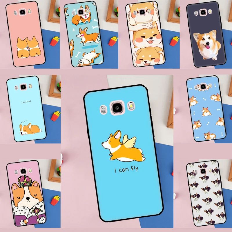 Cute Cartoon Corgi Dog Case For Samsung Galaxy A6 A8 Plus A7 A9 J4 J6 J8 2018 J1 J3 J5 J7 2016 A3 A5 2017 Cover