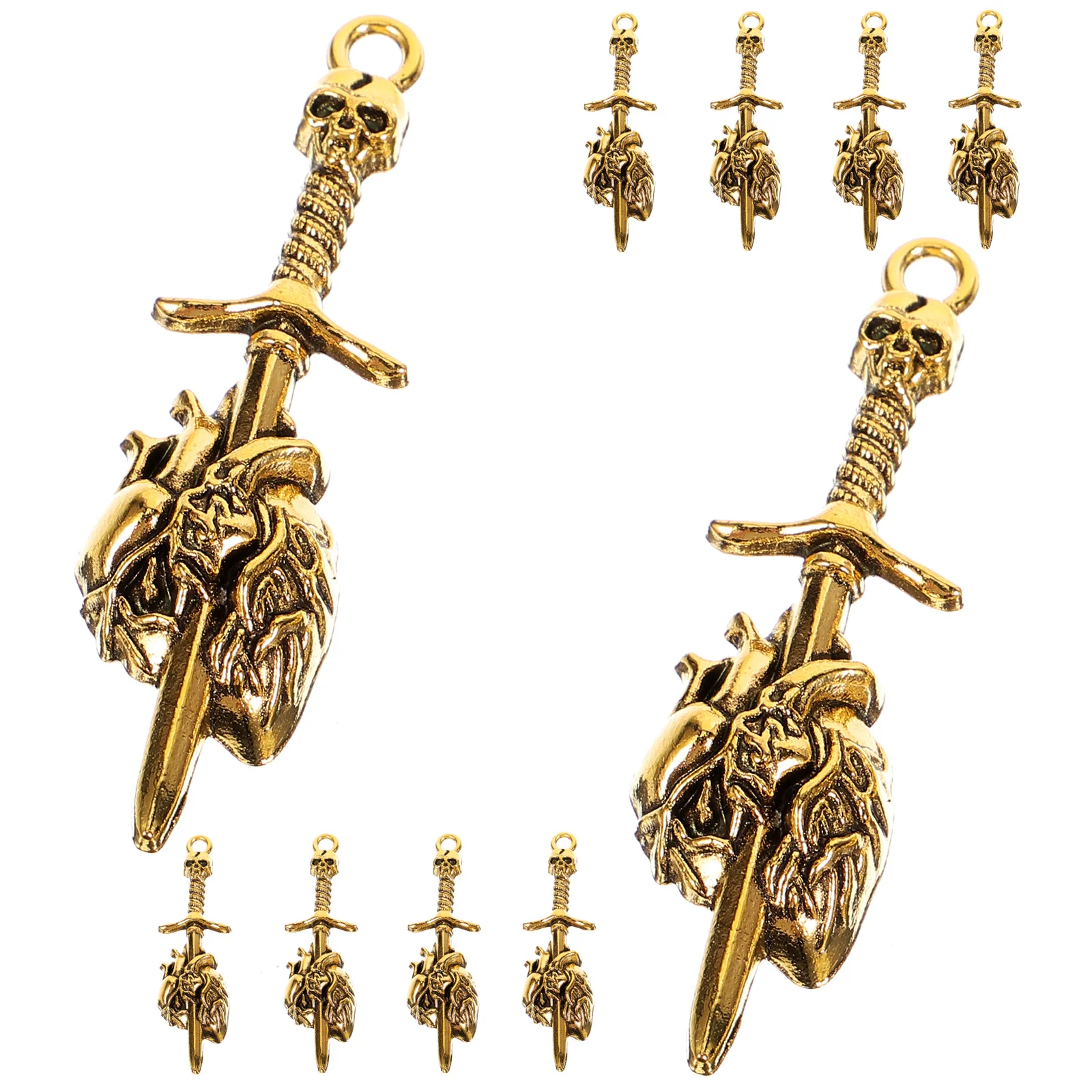 

Crafts Making Earring Charm DIY Sword Swords Pendant Halloween Necklace