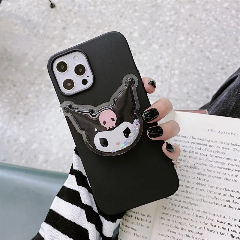 

Cute Sanrio Kuromi Melody Luxury Bracket Phone Case For Samsung Galaxy S21 S21 FE Note20 Ultra Plus 5G Soft Case Y2k Girl Gifts