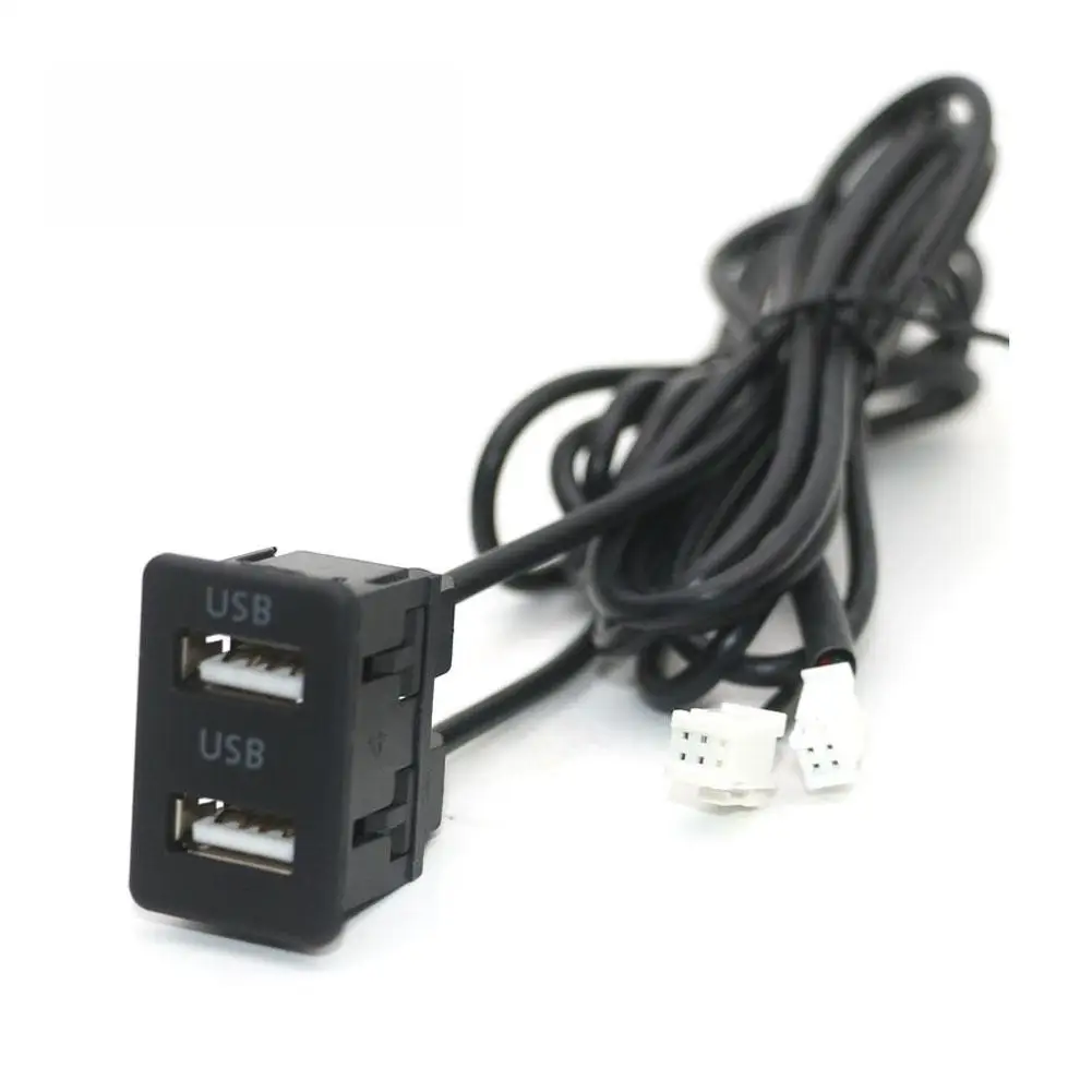 

Автомобильная приборная панель, двухпортовый USB-кабель для модификации, 120 см, автомобильная приборная панель, два USB-порта, панель, автомобильный лодка, GPS, 4IN, 6-контактный кабель-адаптер