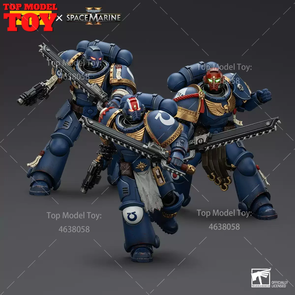 Фото Фигурки JOYTOY Warhammer 40K 1/18: Ультрамаринов, Марнус Калгар, Когтистые Волки, коллекционные модели аниме-фигурок, игрушки №5