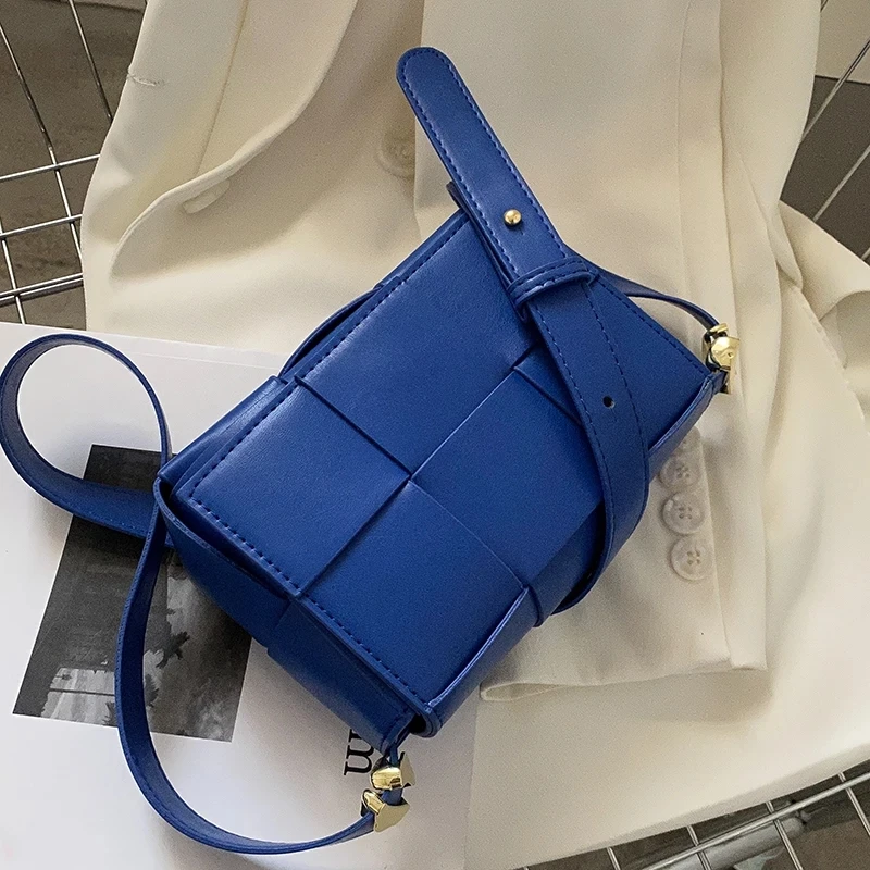 

Mini Woven Crossbody Messenger Bags for Women 2022 Fashion Luxury Brand Bag Long Belt Trend Female Shoulder Bag Handbags Purses