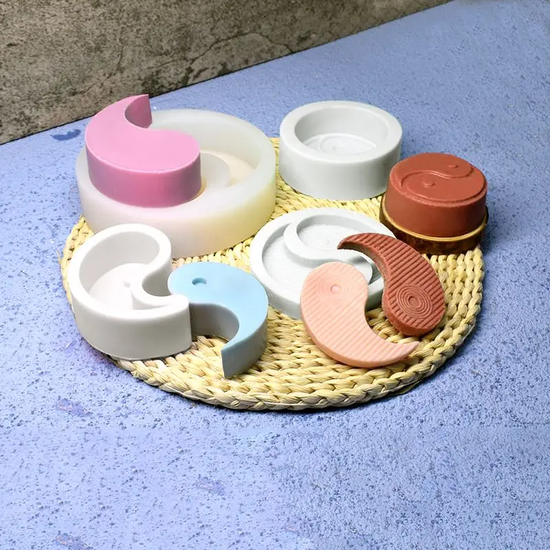 

Силиконовая форма для самостоятельного креативного изготовления Тай Чи Багуа рыба шоколадный мусс торт десерт Ароматерапия Свеча пластыр...