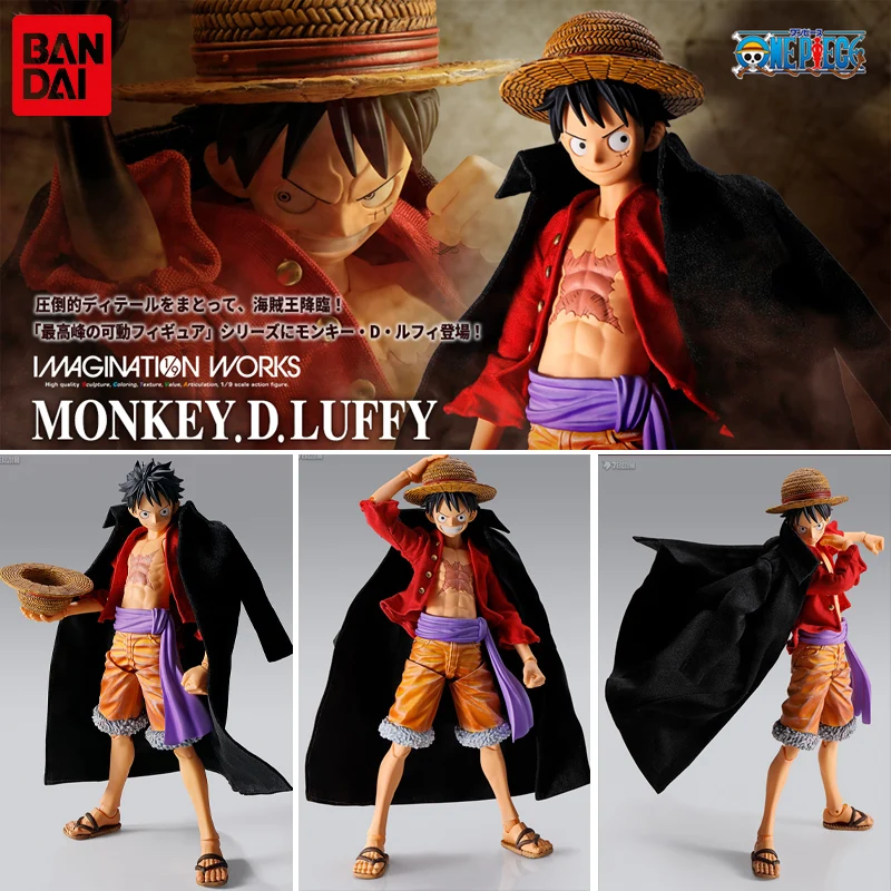 

Bandai Оригинальная Цельный воображение работает 1/9 Обезьяна D. Luffy аниме экшн-фигурки модели игрушки Коллекционная модель подарки для мальчик...