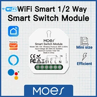 moes wifi rf433 light switch module smart lifetuya app remote controlfor reset and rocker 1 gang 12 way multi control