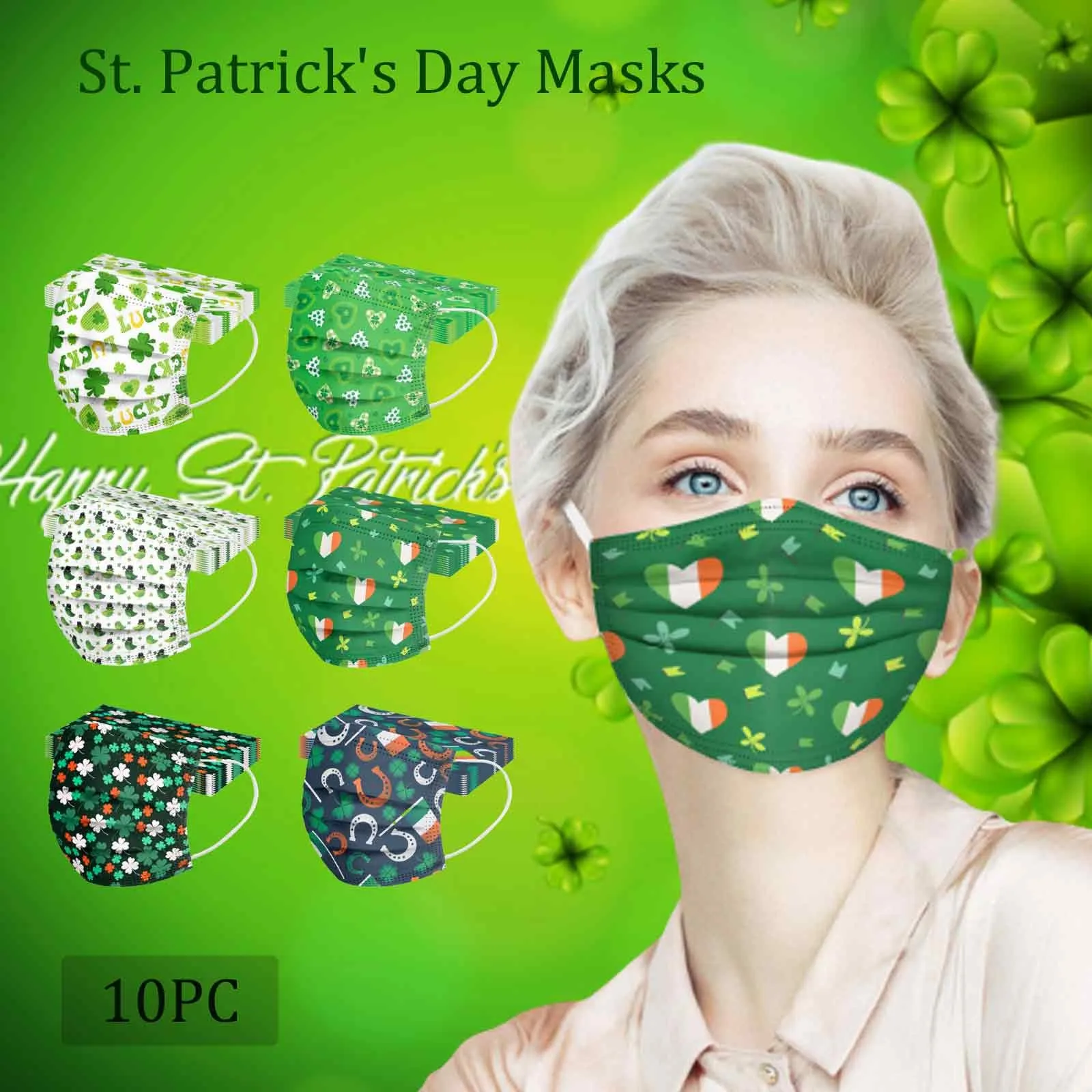 

10-50 шт., одноразовая трехслойная маска для лица для взрослых