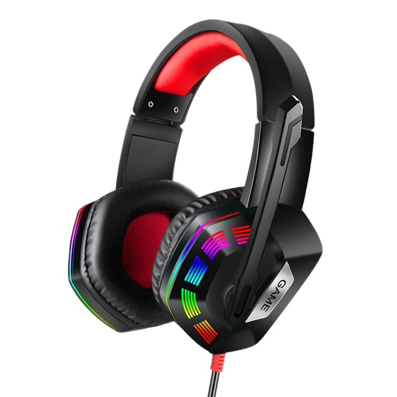 

Игровая гарнитура M1 USB +, проводная гарнитура 3,5 мм, RGB-подсветильник, игровая гарнитура с микрофоном для компьютеров, смартфонов, ноутбуков