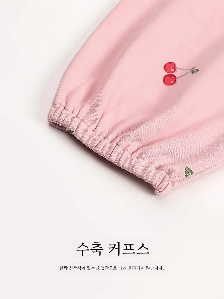 Langsha женские пижамы весенне-осенний комплект из чистого хлопка кардиган с