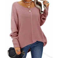womens sweater spring autumn fashion solid color pullover knitted sweater women casual long sleeve round neck loose sweater top