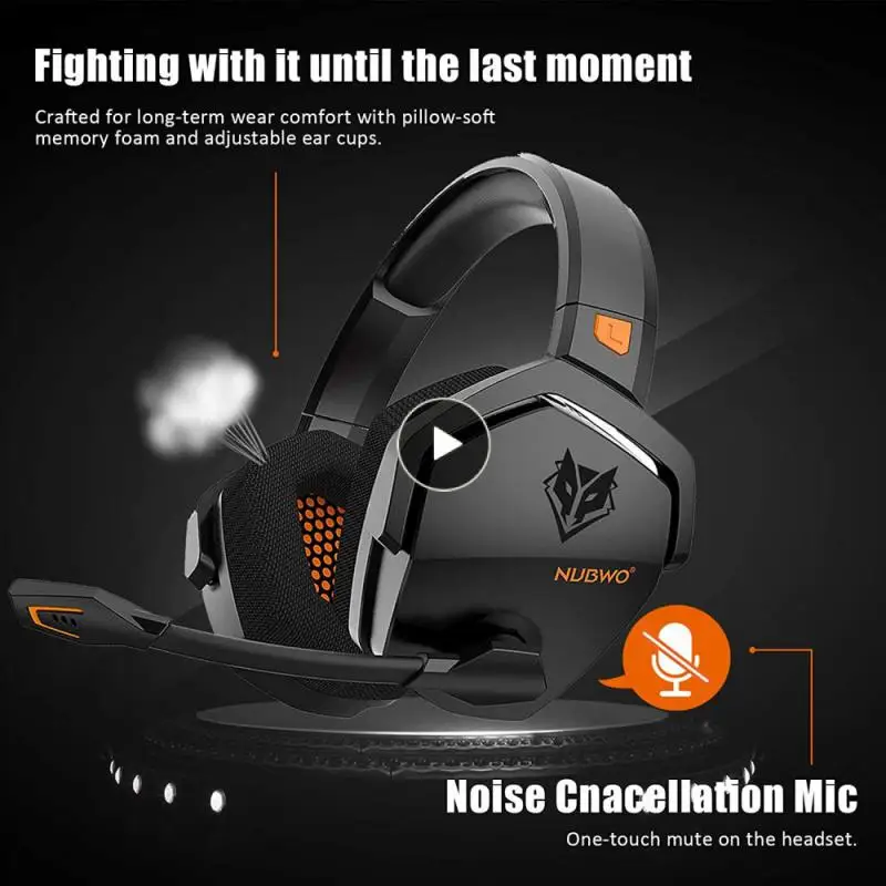

Long Standby Gaming Headphones Subwoofer Metal Headset With Microphone Bass Stereo Sound Headphon Over Ear Headset New