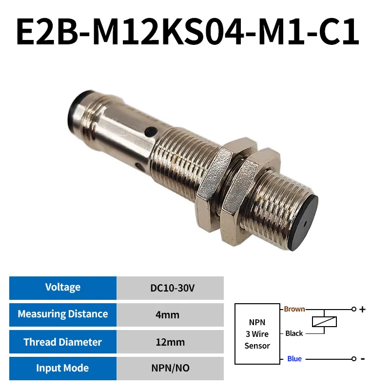 

Экранированный бесконтактный переключатель M12 E2B-M12KS04-M1-B1/C1 E2B-M12KS04-WZ-B1/C1 Разъем NPN PNP типа M8 E2B-M08KS02-WP-B1/C1