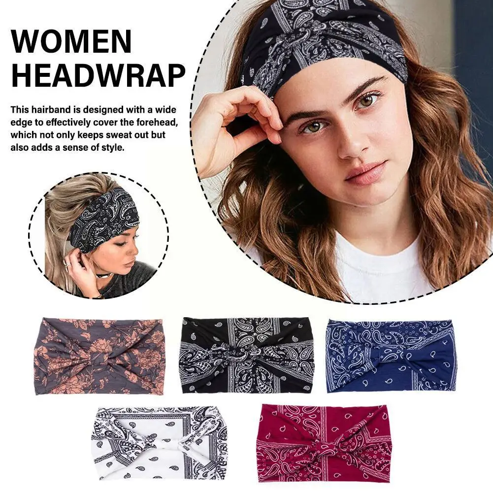 

Women Headwrap Cotton Stretch Headbands Elastic Hair Headwear Hairbands Sports Ribbons Sweat Turban Bandana Bandage Bands H Z8A7