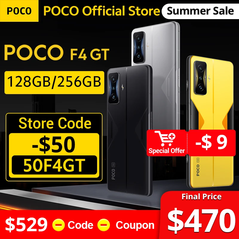 [World Premiere] POCO F4 GT 5G Smartphone Snapdragon 8 Gen 1 Octa Core 120Hz AMOLED DotDisplay pop-up triggers 120W Hyper Charge