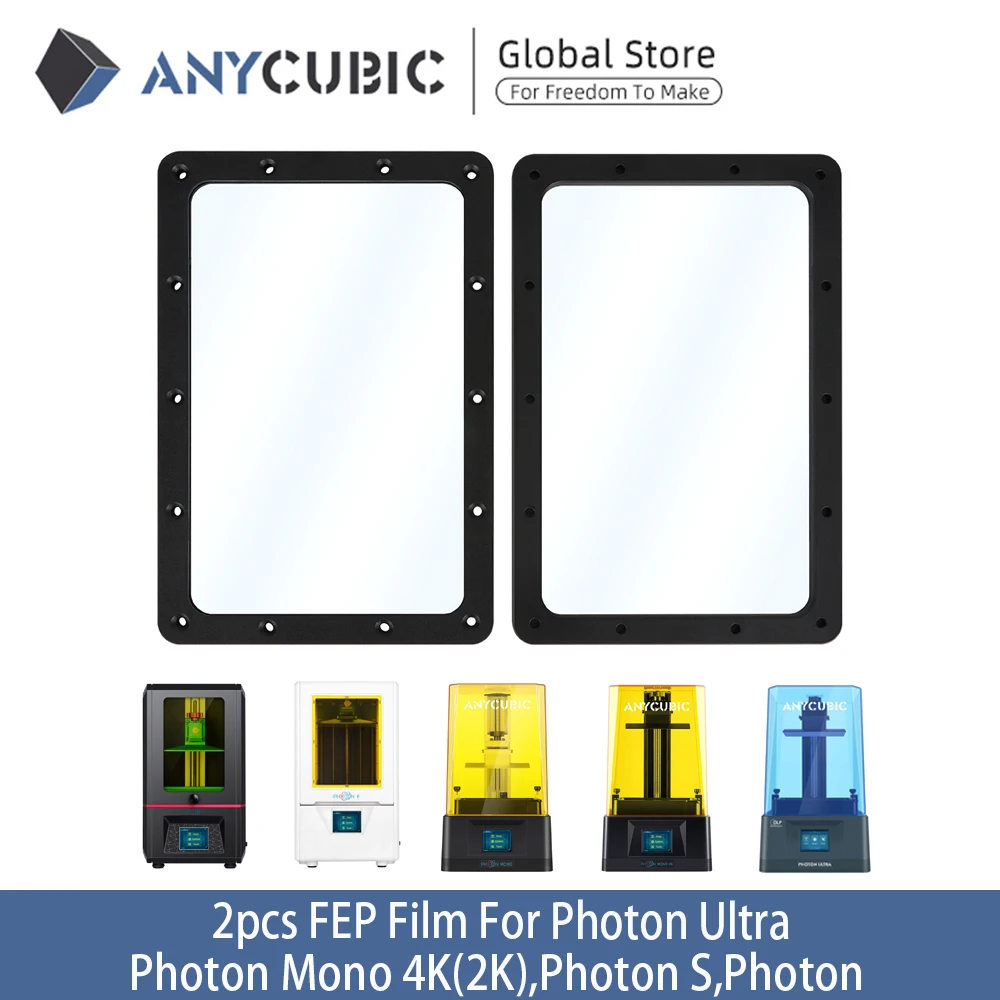 Запчасти для 3D-принтера ANYCUBIC 2 шт./лот FEP пленка Photon Ultra Mono 4K 2K S УФ Смола 3d Принтер