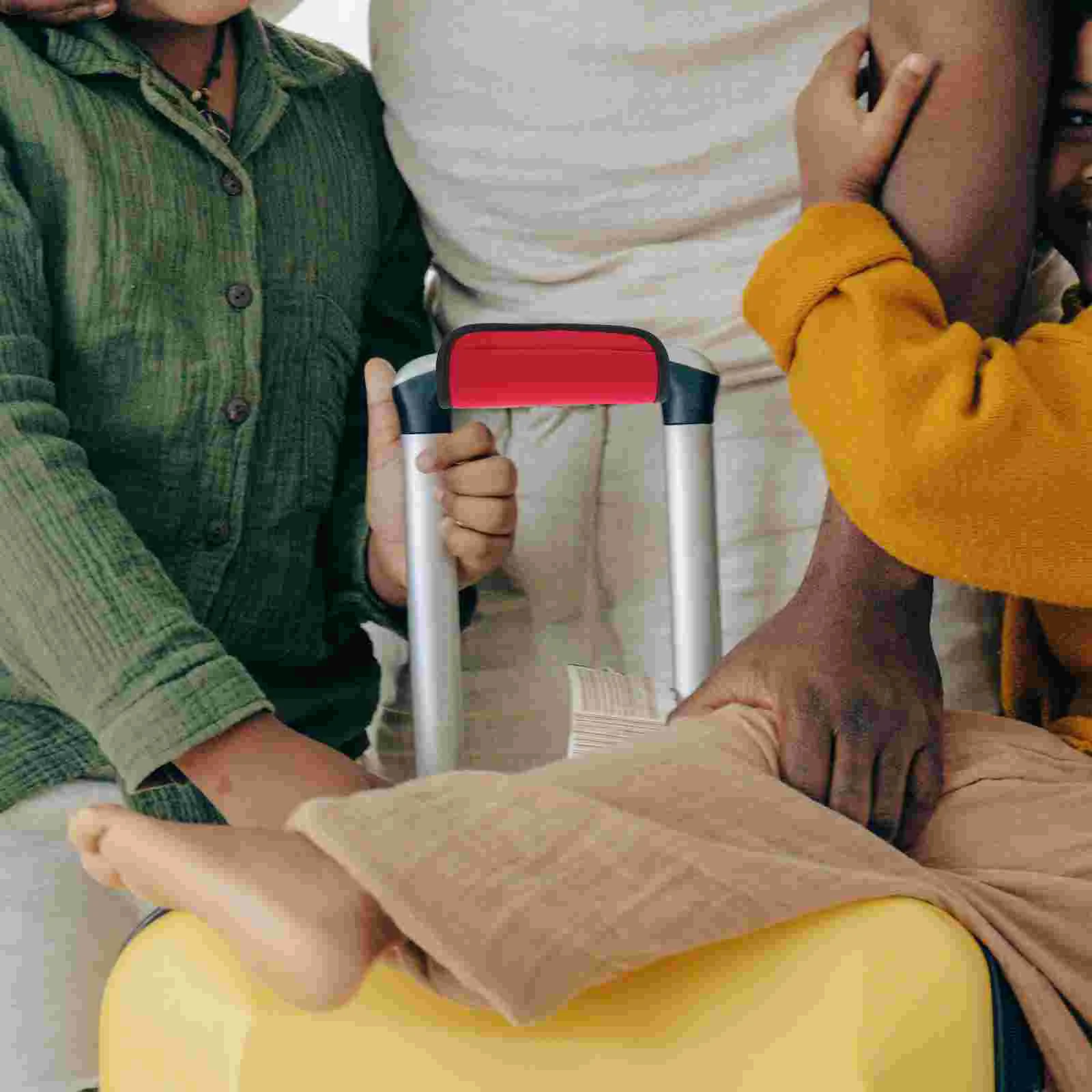 

2 Pcs Suitcase Handle Wraps Stroller Wagon Wagon Neoprene Identifier Luggage Covers Travel