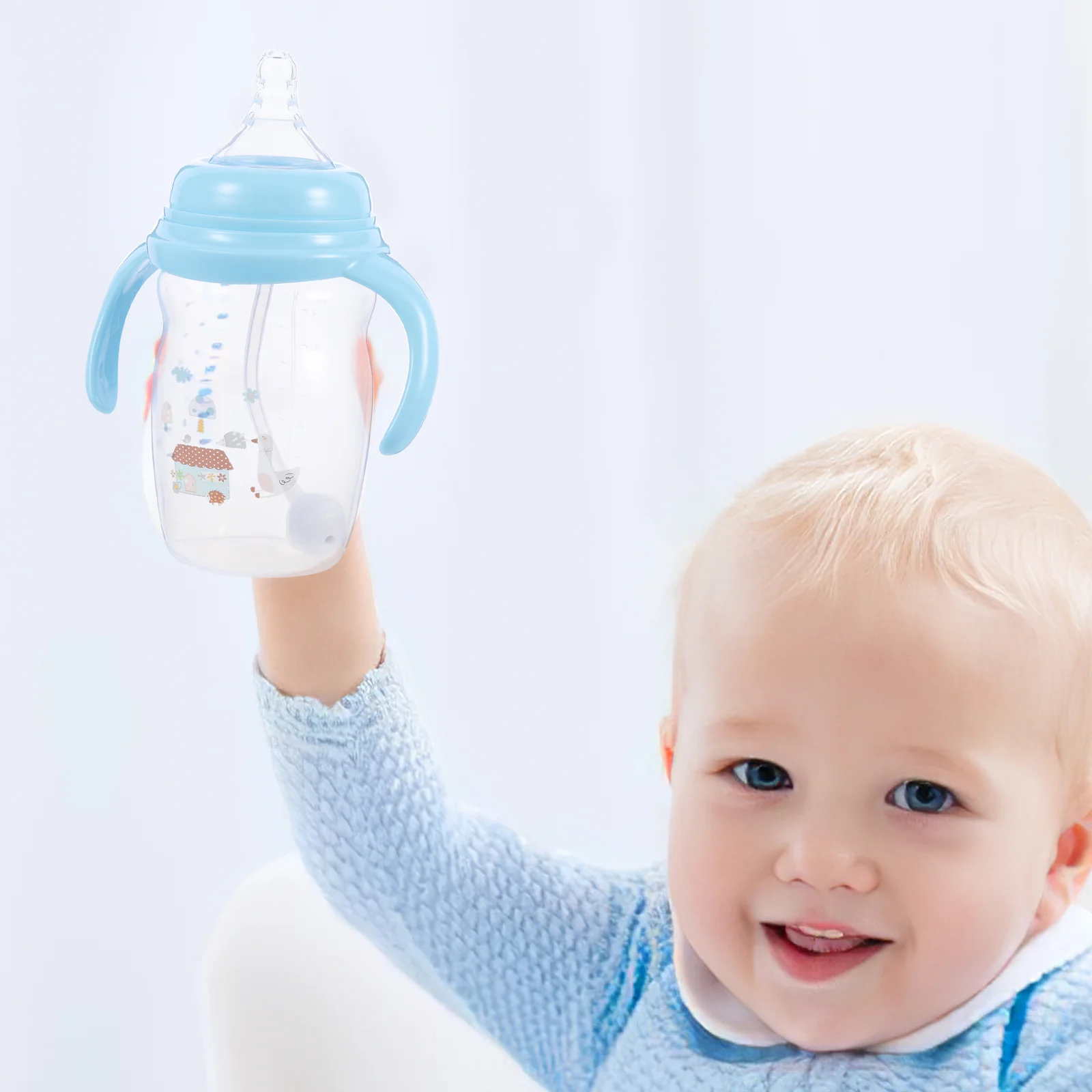

1 шт. герметичная детская чашка для воды, чашка для питья, бутылочка для кормления молока для ребенка (синий)