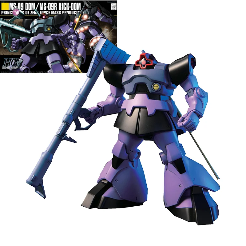 

Bandai Genuine Gundam Model Kit Anime Figure Robot HGUC 1/144 MS-09R Rick Dom Gunpla Action Figure Toys Gift NEW For Children