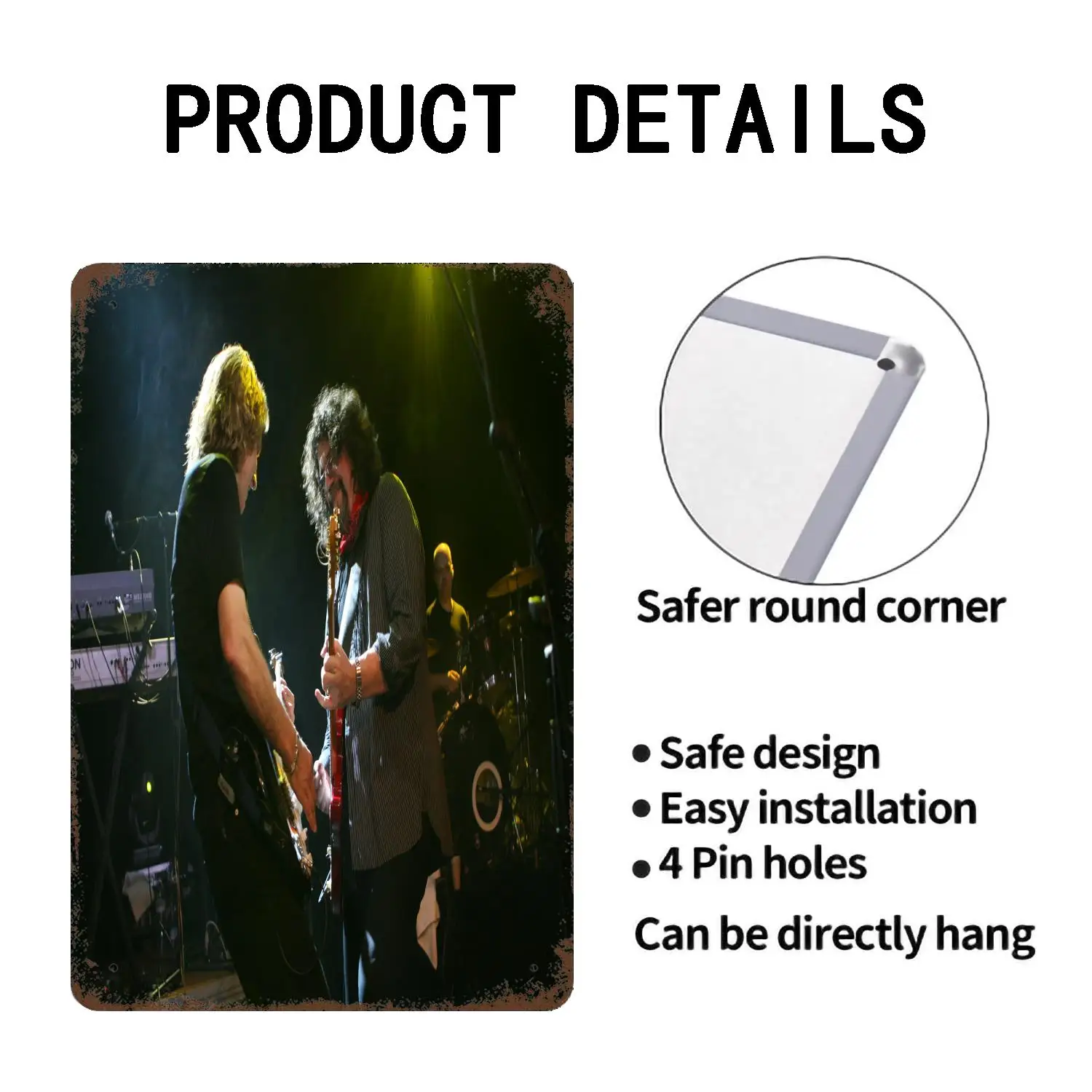 Электрический фотографический винтажный жестяной знак металлический для