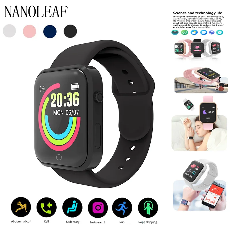 

Waterproof Digital Watch Men's Information Receiving Heart Rate Monitor Compatible Bluetooth Color Women's Smart Wristwatches