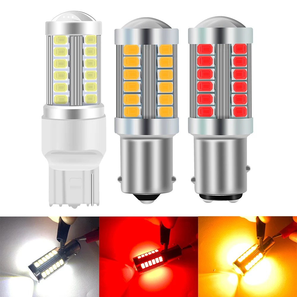 

2x 1156 P21W LED BA15S PY21W BAU15S Bulb 12V 5630 5730 7443 7440 W21W 3157 BAY15D P21/5W LED Reverse Turn Signal Light 12V 24V