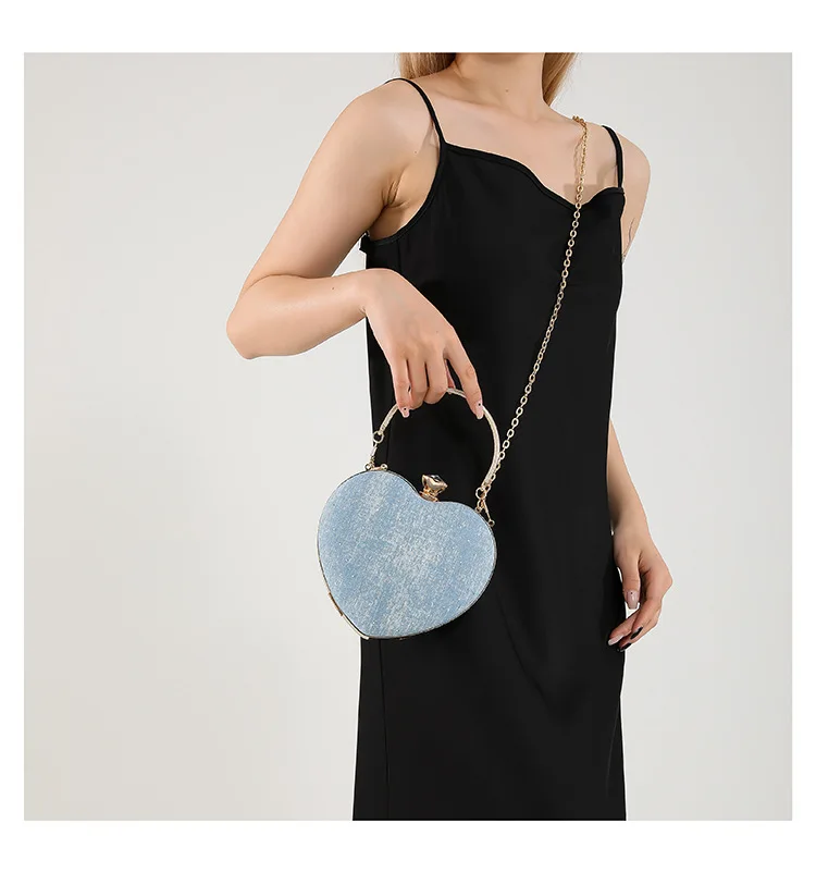 Последние популярные сумки в форме сердца роскошные с бриллиантами кошельки