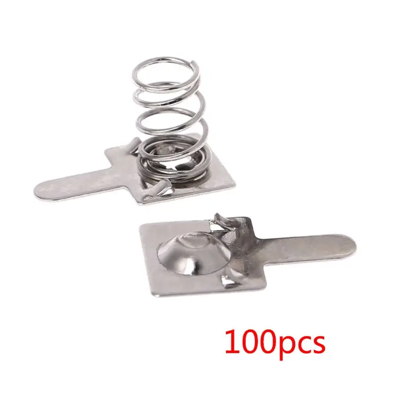 

100 Pcs Metal Battery Spring Plate Set for AA AAA Positive Negative Contact