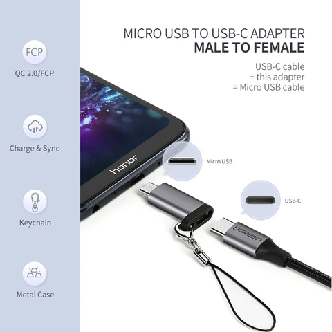 Адаптер Ugreen USB Type-C для Xiaomi, Samsung
