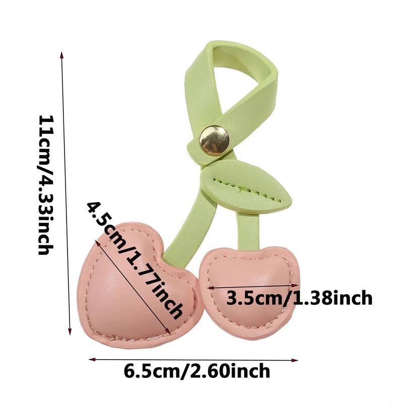 Брелок для ключей с вишней украшение в виде персикового сердца аксессуары