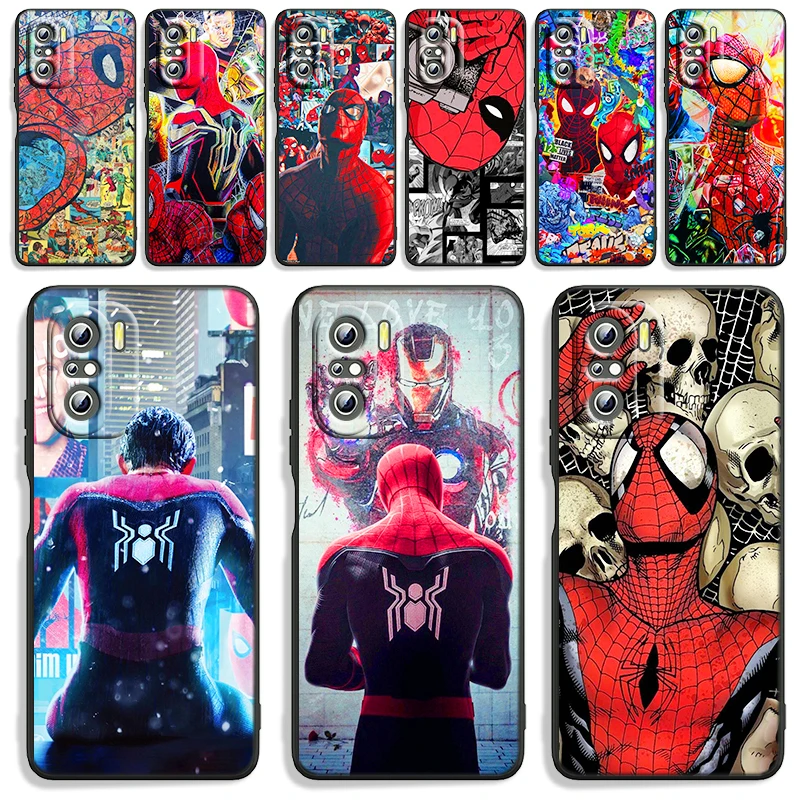 

Superhero Spiderman Peter Parker Phone Case For Xiaomi Redmi Note 11 10S 10 9T 9S 9 8T 8 7 Pro Plus Max 5G Silicone TPU Cover