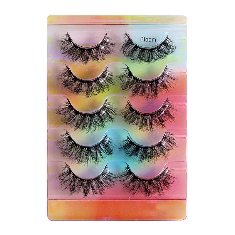 

Newest 5 Pairs Thick Crisscross Curly False Eyelashes Set Soft & Vivid Hand Made Reusable Multilayer 3D Mink Fake Lashes