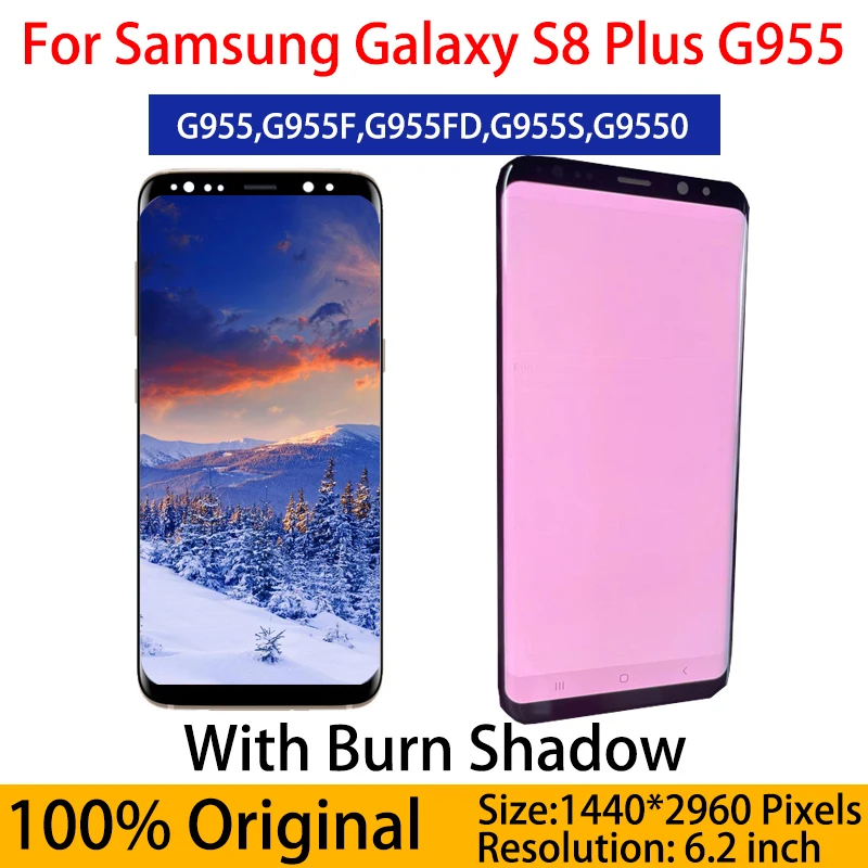 

Оригинальный Amoled дисплей G955 для Samsung Galaxy S8plus, ЖК-дисплей S8 Plus, сенсорный экран, запасные части, 100% Протестировано