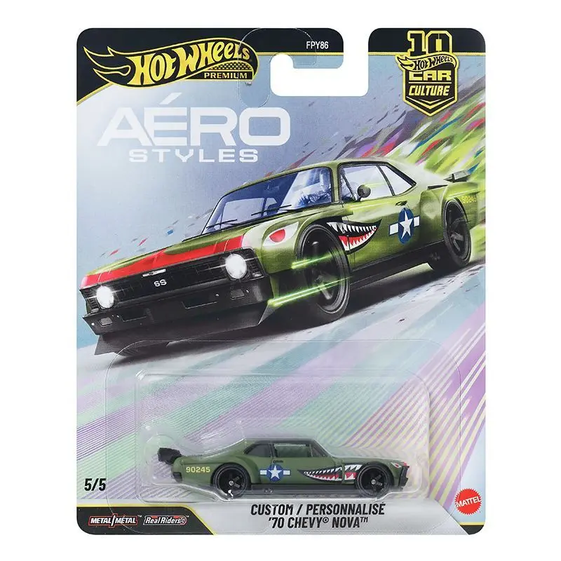Фото Коллекция моделей автомобилей Hot Wheels Premiums Series FPY86 Aero Styles: Nissan Skyline GTR, Audi A4, Nissan S15, Lexus RC, Chevrolet (из сплава) №4