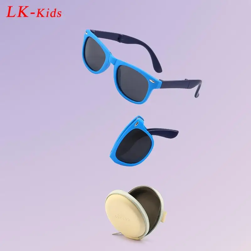 

Детские цветные зеркальные солнцезащитные очки для мальчиков и девочек, классические милые поляризационные силиконовые защитные очки TR90, ...