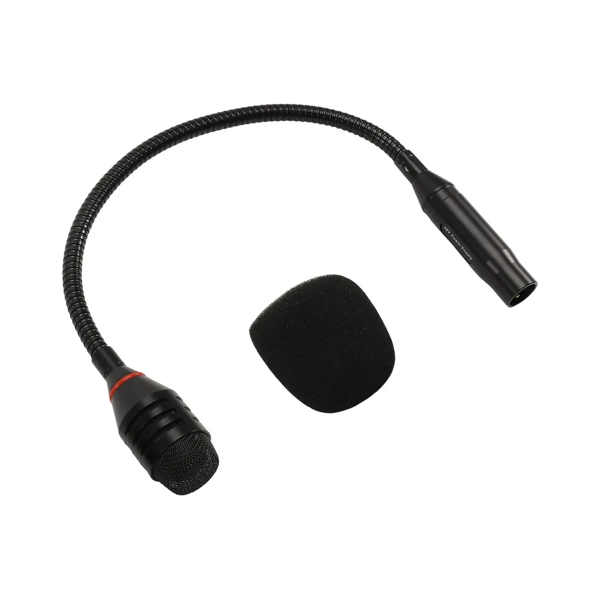 Фото Профессиональный динамический микрофон DTC6 DJ Mic с 3-контактным разъемом (папа), 48В, на гибкой стойке, с подсветкой, для сценических выступлений и конференц-залов №2