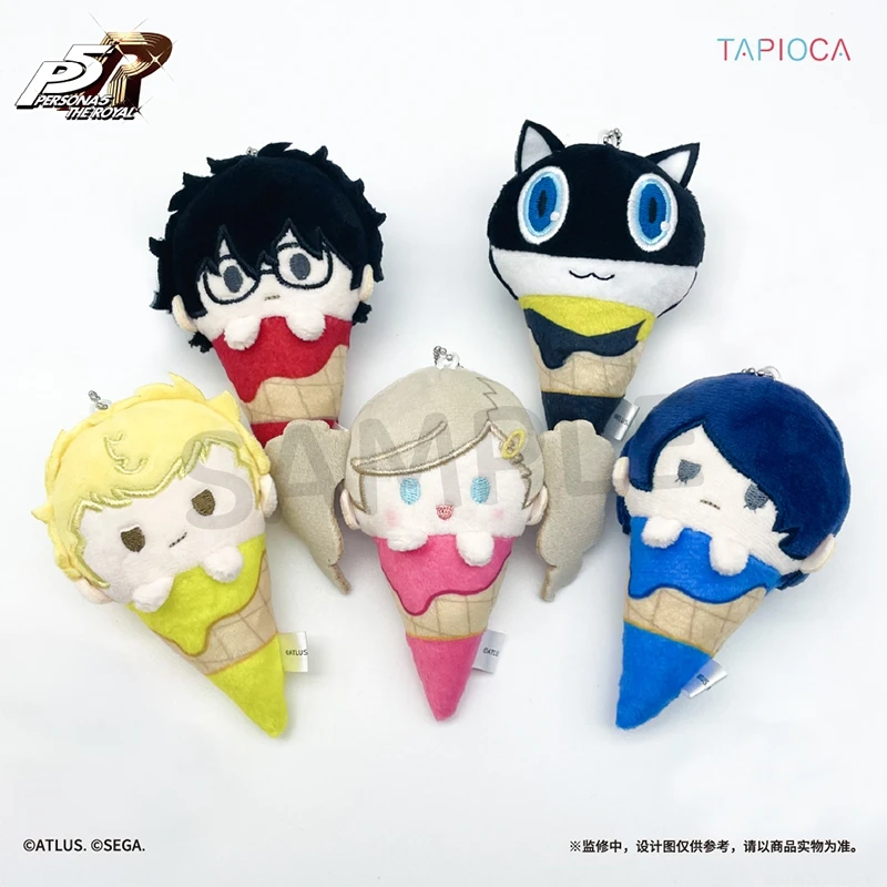 Фото Коллекционные мини-фигурки-сюрпризы Action Palm-sized Ice Cream Doll: персонажи игры Persona (Акечи Горо, Амамия Рен, Йошизава Касуми) — милые подвески, подарки для детей №1