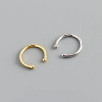 eh1267 new design ear bone clip simple c style temperament no ear hole s925 silver personalized earrings for women